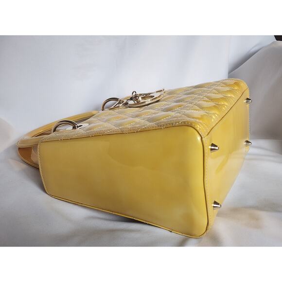 US Based Authentic Christian DIOR Lady Cannage Patent Leather Bag Shoulder strap - Picture 3 of 13
